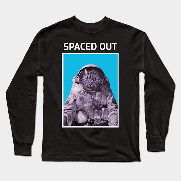 SPACED OUT CAT Long Sleeve T-Shirt by TeeNZ